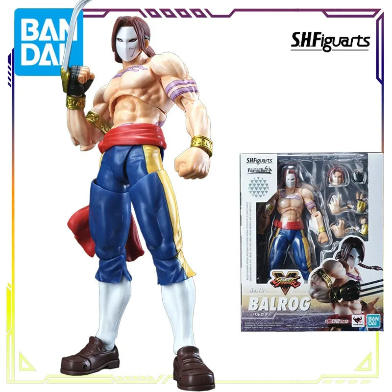 BANDAI Original S.H.Figuarts Street Fighter Series Chunli/Baroque  Anime Action Figure Model Toys Movable Model Gifts for Boys