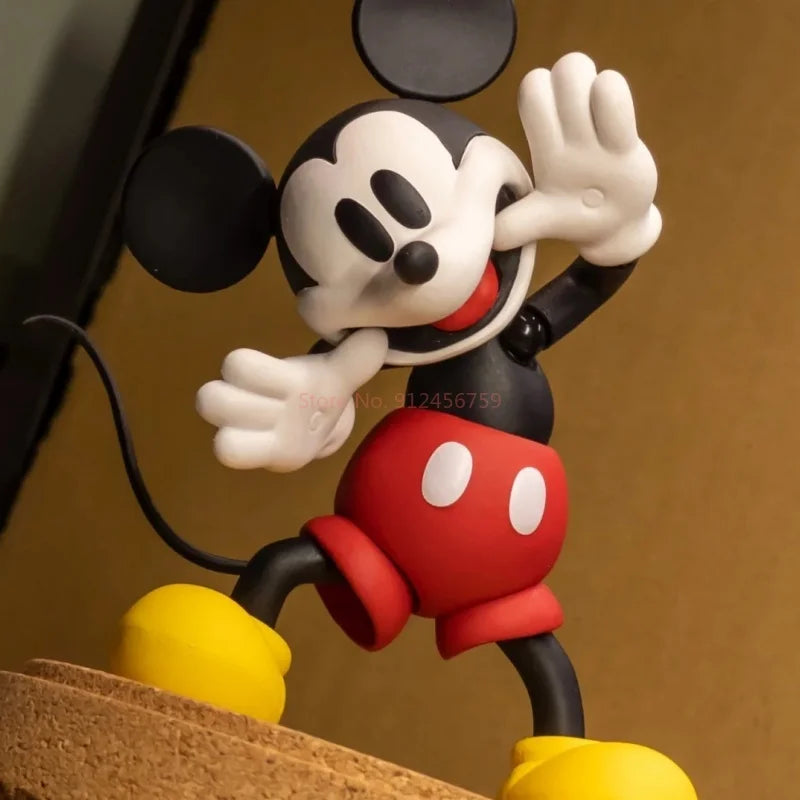 In Stock Original Disney 1936 Mickey Mouse Kaiyodo Revoltech Colorful Mickey Action Figures Anime Ornaments Collection Gifts Toy