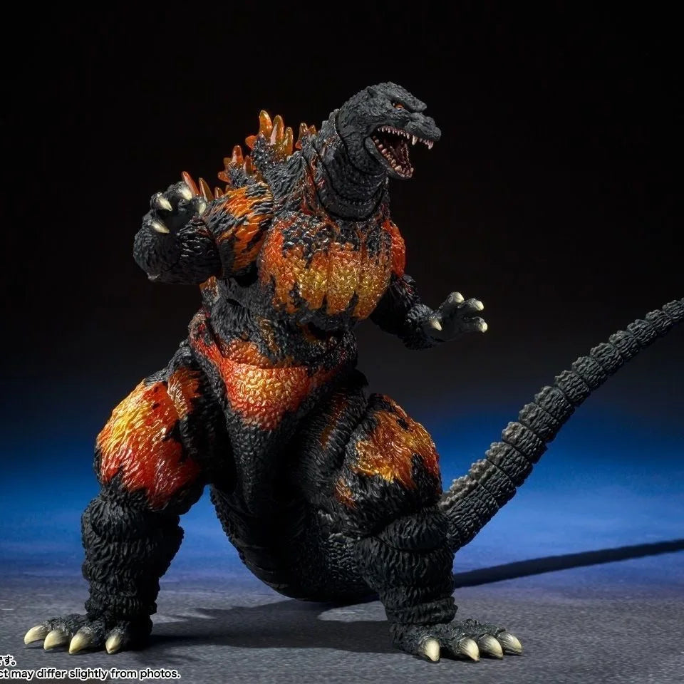 Original Bandai S.H.Monsterarts Burning Godzilla Action Figure 70th Anniversary Ver. Godzilla 1995 Anime Figure Birthday Gift