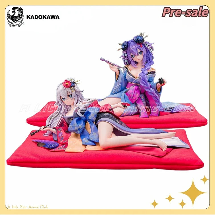 【Pre Sale】Original KADOKAWA KDcolle Hyperdimension Neptunia Noire/Neptune Girls' Hibiki Kimono 1/7 Model Collection Toy
