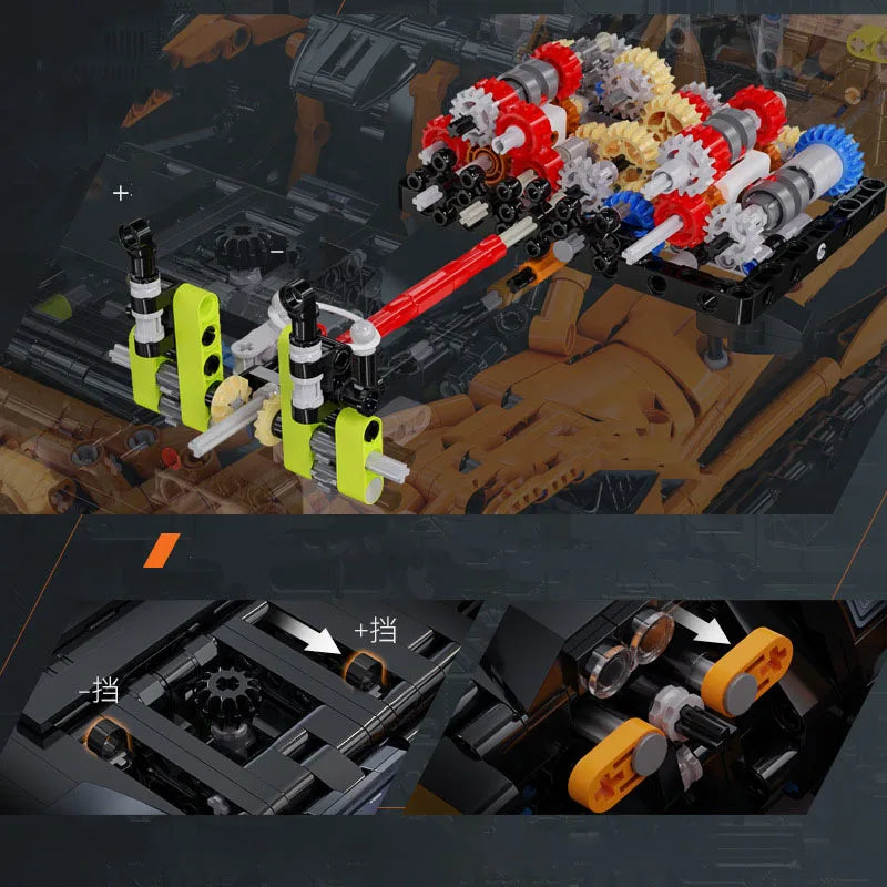 Technical 1:10 Scale P1 Super Sport Car Building Block Model Spuercar Vehicle Steam Brick Construction Sets Toys Collection