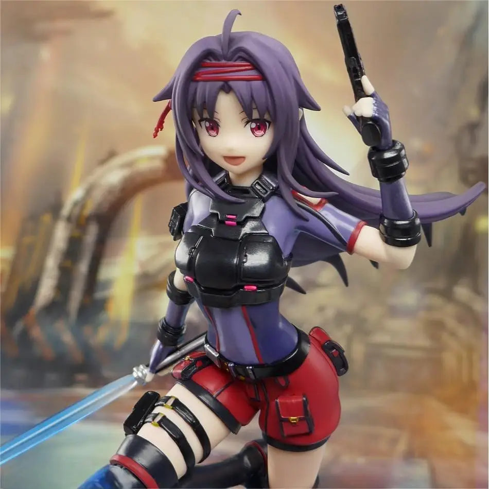 Original Bandai Banpresto Anime Characters Sword Art Online Konno Yuuki Pretty Collectible Ornaments Model Toys Garage