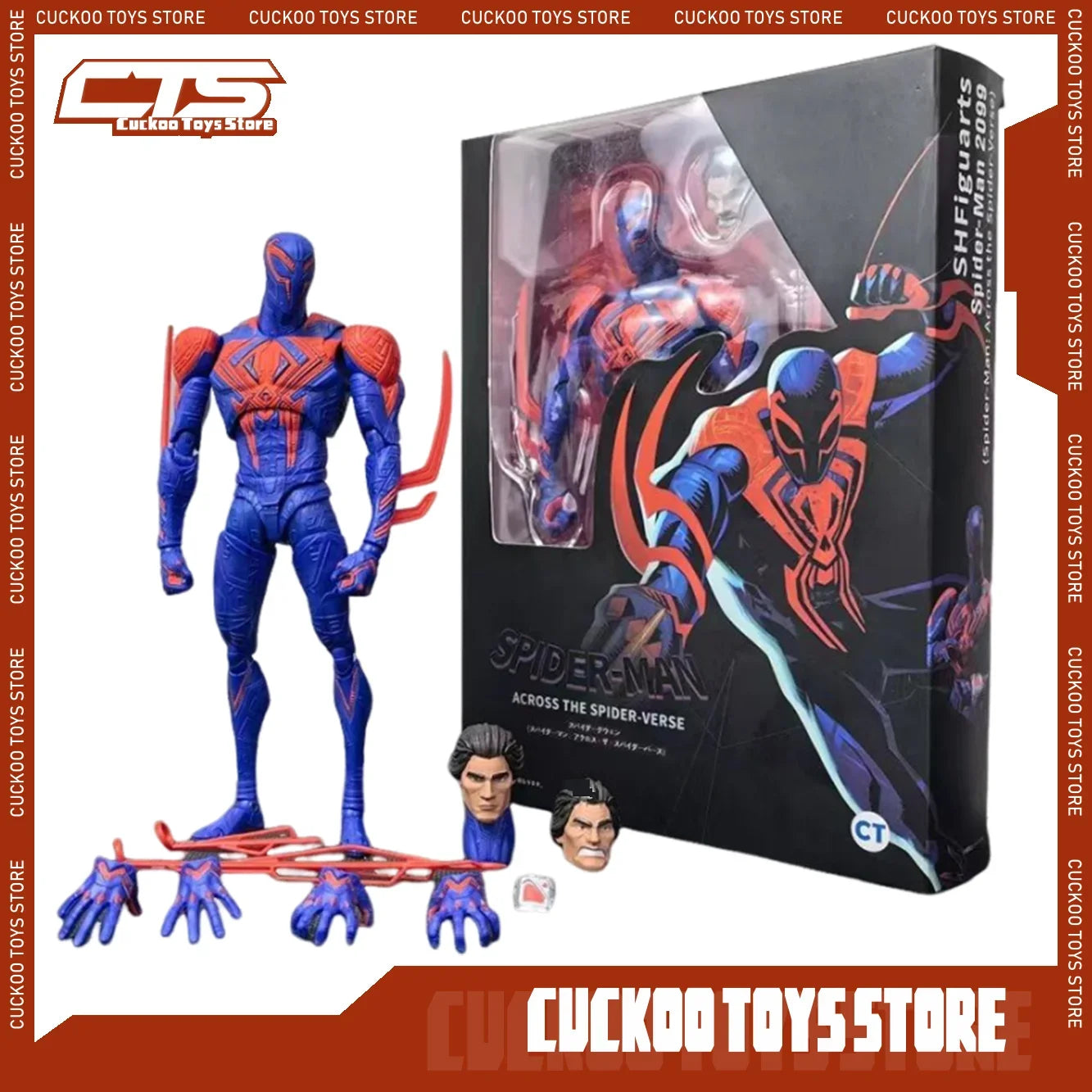 Spiderman 2099 Anime Figure Spiderman Across The Spider-Verse Part One Shf Action Figurine Model Statue Toy Desk Decora Kid Gift