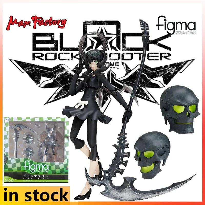 Max Factory Figma Finished Product Movable Exquisite Doll Black Rock Shooter Anime Action Figure Toy Model Festival Gift for Boy