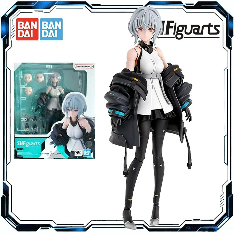Bandai Original SHF SYNDUALITY NOIR Anime Action Figure Collectible Joints Movable Model Toys Ornaments Gift Children Kid Girl