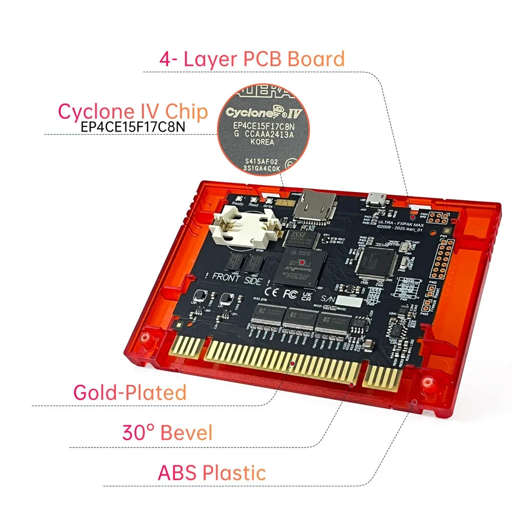 Latest FXPAK PRO MAX Firm1.11.0 For SNES NSTC/PAL Retro Console SFC Card Up To 200G RCT With Cyclone IV Hardware Game Everdrive