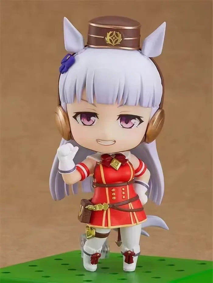 Anime Uma Musume Chibi Nendoroid Tokai Teio Gold Ship Face-Swappable Q Version Figure Desktop Decoration Collectible Model Gifts
