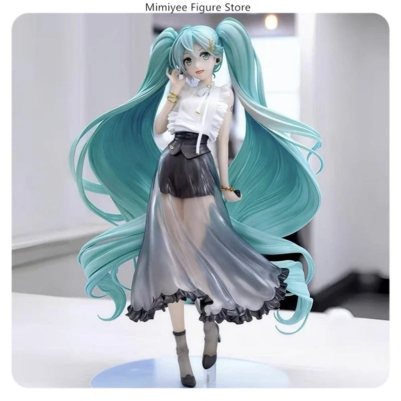Hatsune Miku Casual Wear 27cm Standing Pose Anime Figure Model Statue Desktop Decoration Gift Collection