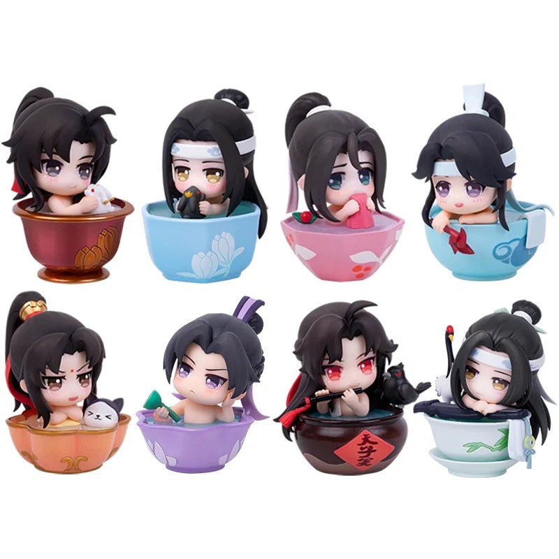 Mo Dao Zu Shi Wei Wuxian Lan Wangji Action Figure Collection Model Doll Anime Cosplay Toy Colletible Figurals Christmas Gift 7cm