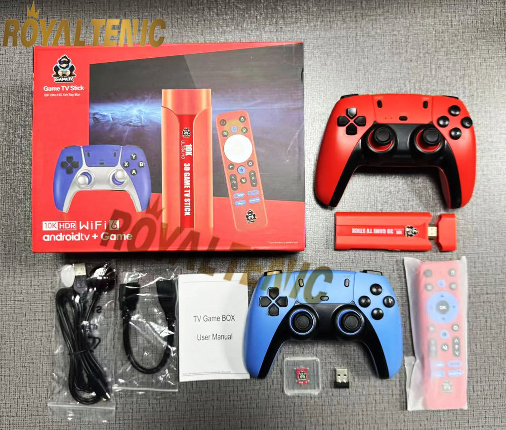 Dual System TV Game Stick G1 3D Retro Video Games Console Android 13.0 28000+games 64G 10K HDR Home Player Wifi TV Children Gift