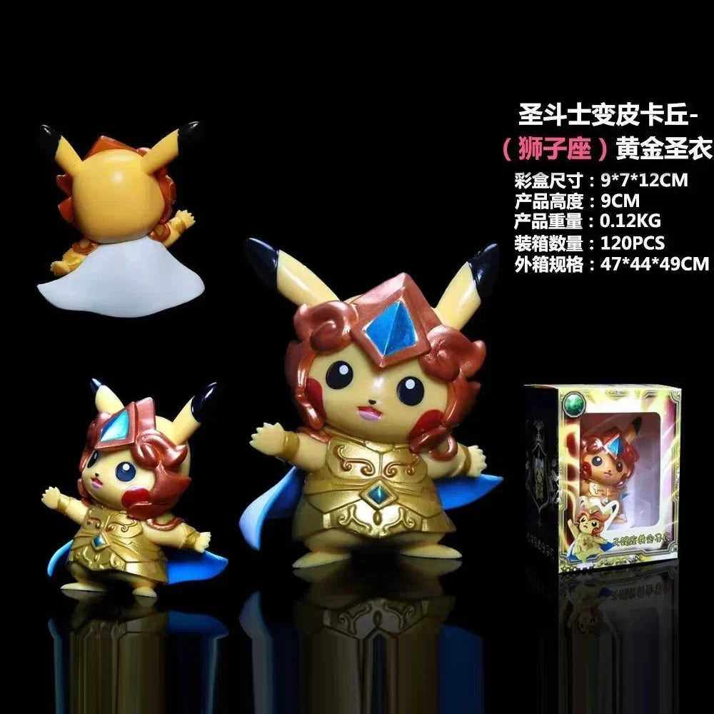 Anime Pokemon 12CM Pikachu Cosplay Action Figure Mini Q Cute Cartoon PVC Model Toys Children Gifts