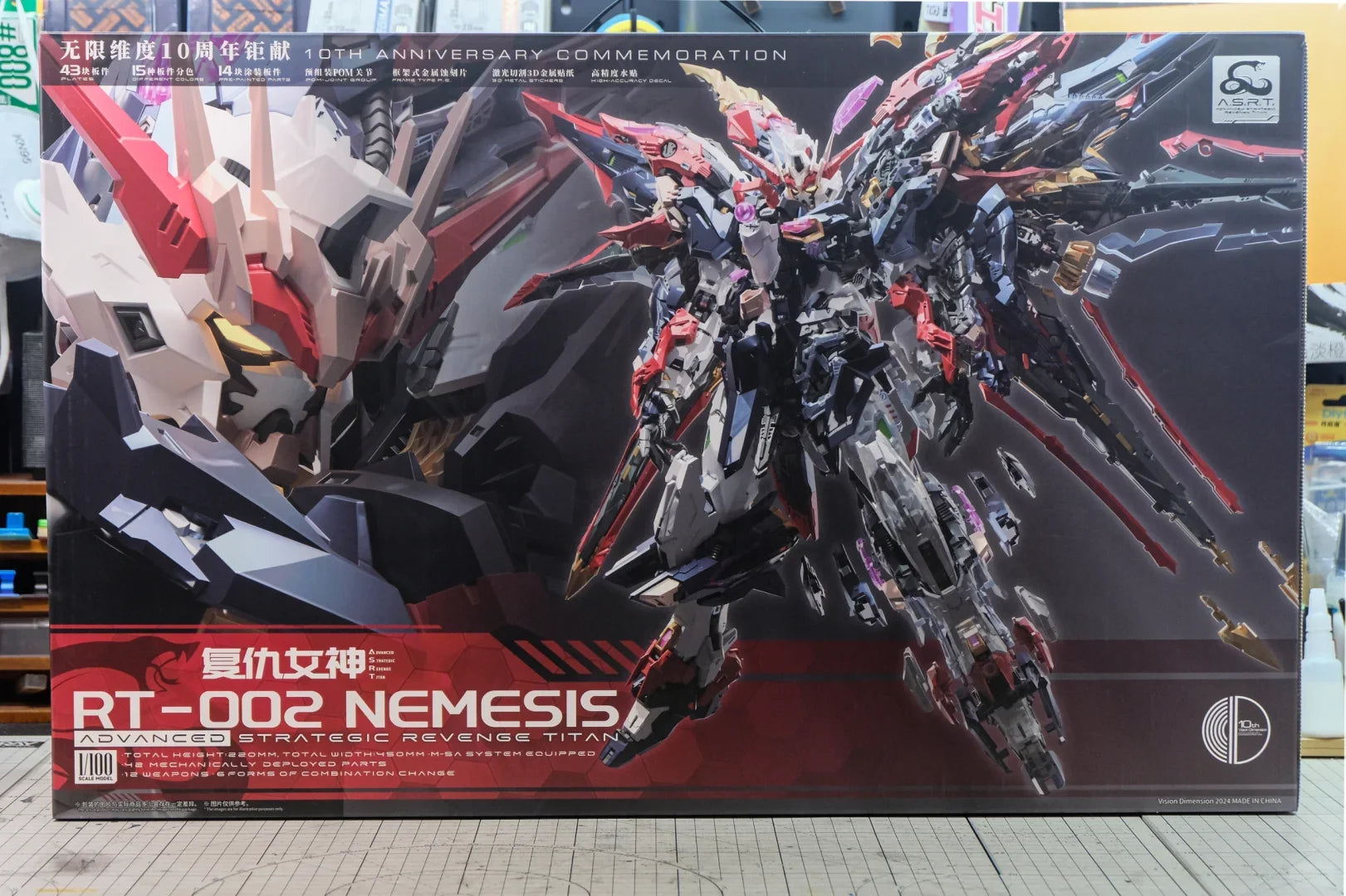 In Stock Infinite Dimension RT-002 NEMESIS 1/100 Assembling Model Mecha Model Pvc Toys IN ERA+ ADVANCED STRATEGIC REVENGE TITAN