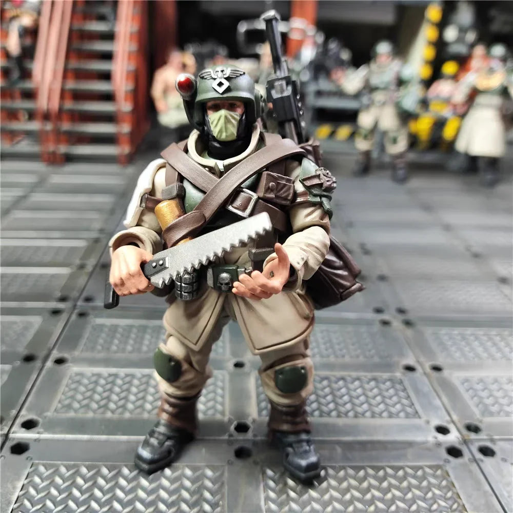 【In stock】JOYTOY Warhammer 40K Astra Militarum Cadian Command Team 1/18Action Figure Soldier Action Model Art Toy Gift