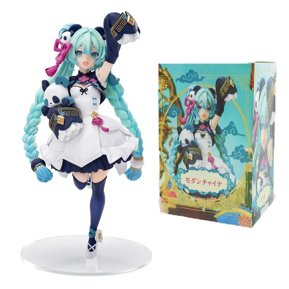 Hot 18CM Anime Hatsune Miku Neo Tokyo Series Kimono Figure Anime Peripheral Collectible Models Decorations Children Kawaii Gift
