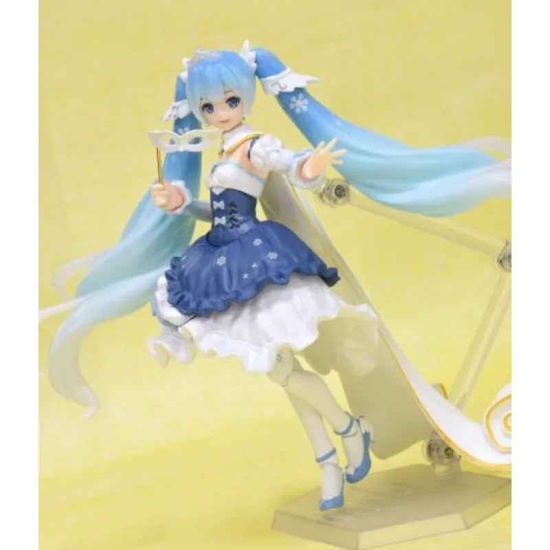 Max Factory Original Figma Snow Miku 2019 135mm Anime Action Figures Toys for Boy Christmas Gift Collectible Model Ornaments