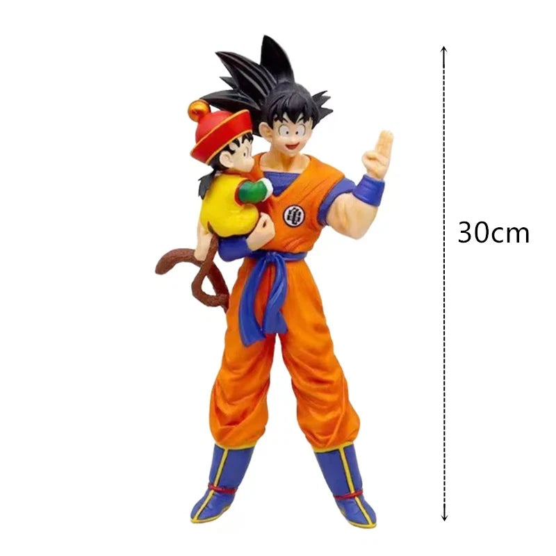 Anime Dragon Ball Son Goku and Gohan Model Hand-made Son Goku 30 cm PVC Action Figure Collection Model Toy Desktop Ornament