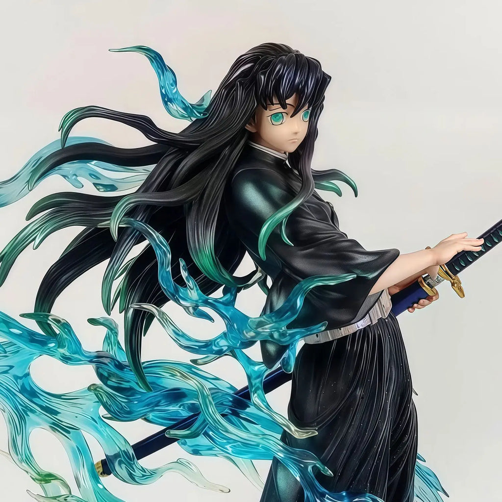 Muichiro Tokito Sun-pillar Demon Slayer Animefigurine 9.84Inch/25cm PVC can be move be Favorites Combat stance Toys Gifts