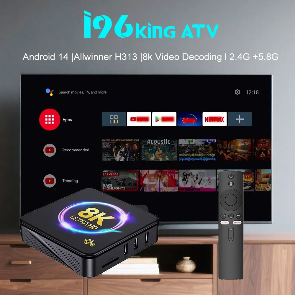 Velec Android 14 TV Box 8K Video Decoding 8K Streaming Media Player with Dual-Band WiFi Quad-Core Processor For Netflix YouTube