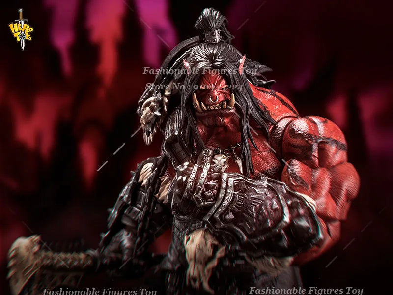 Hero Toys 1/10 Scale ‌Grommash Strong Orc Battlefield Tribal Leader Full Set 21Cm Action Figure Model Best Fans Collectible