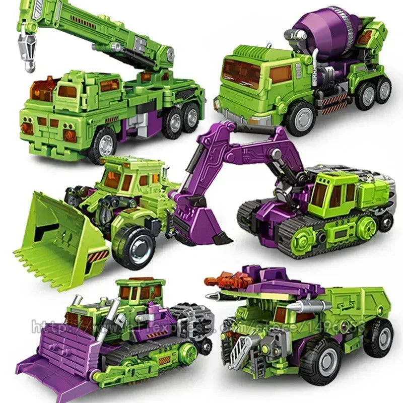 6IN1 NBK 42CM Devastator Toy Transformation KO Robot Car combination Action Figure excavator Blender Model Kid Christmas present
