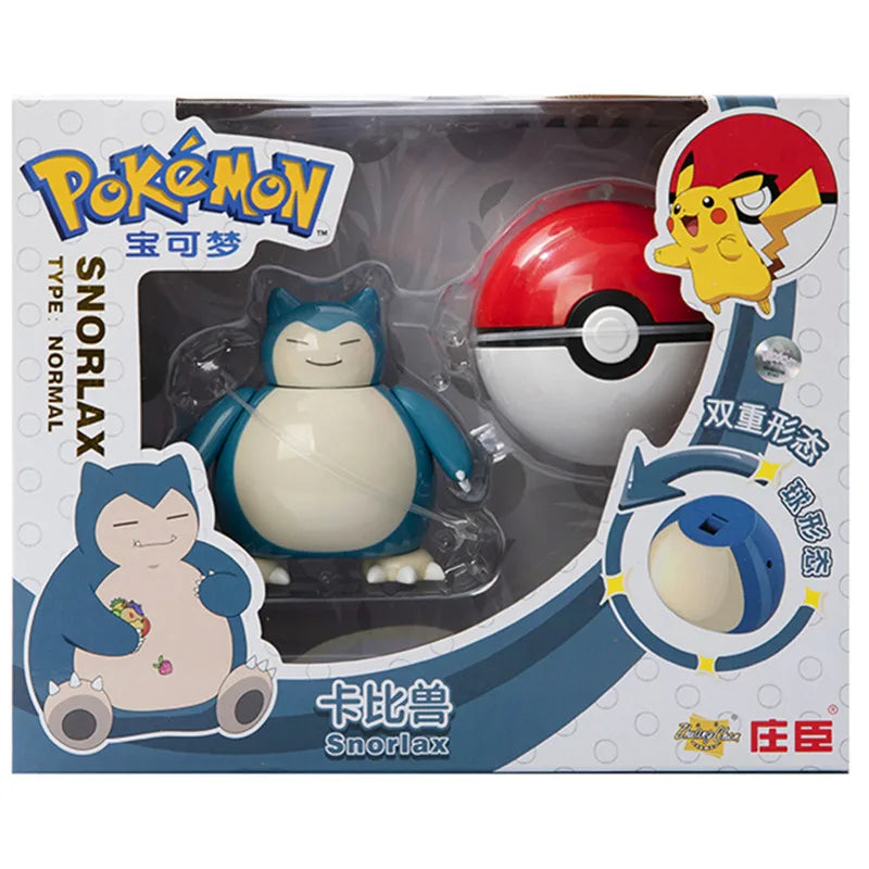 18 Styles Pokemon Anime Deformation Figures Pikachu Eevee Mewtwo Greninja  Pokeball Figure Pet Action Model Toys Childrens Gifts