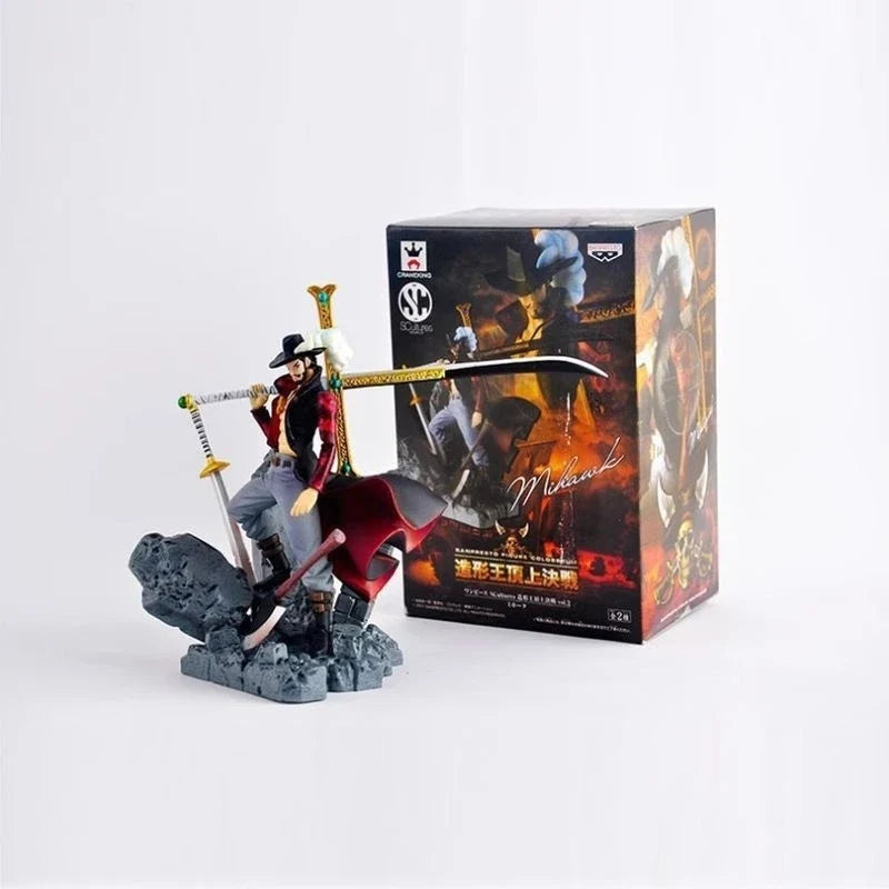 Anime One Piece Eagle Eye Dracule Mihawk Action Figure 15cm Pvc Top War Collectible Model Toy For Fans