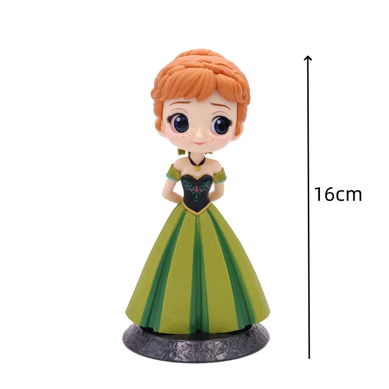HOT 20+ Style Princess Q Posket Princess Snow Elsa & Anna clown PVC Anime Dolls Figures Collectible Model Kid Toys Gift