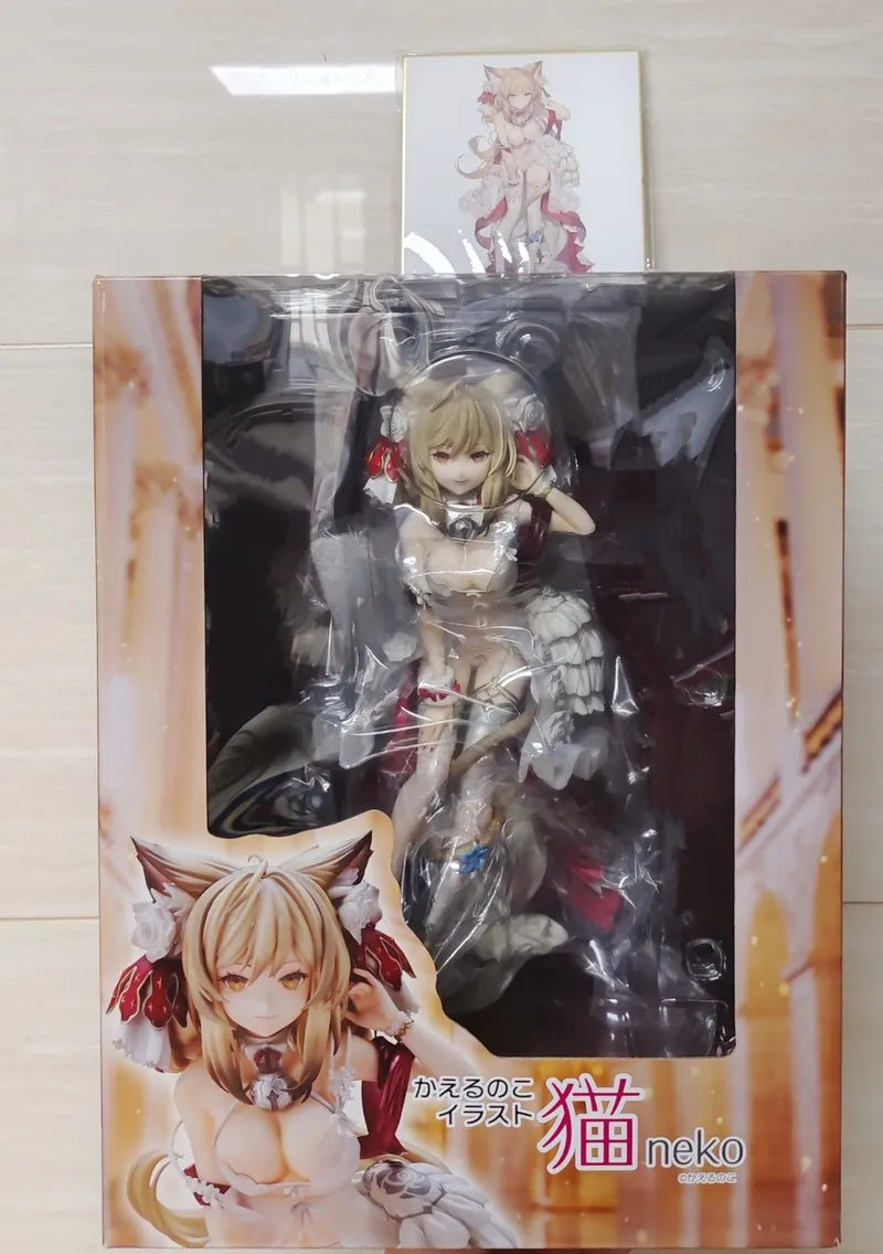 Original Union Creative Figures Dress Girl Cat Lady Neko Figures Anime Model Pvc 25cm Decoration Collectible Doll Statuette Gift