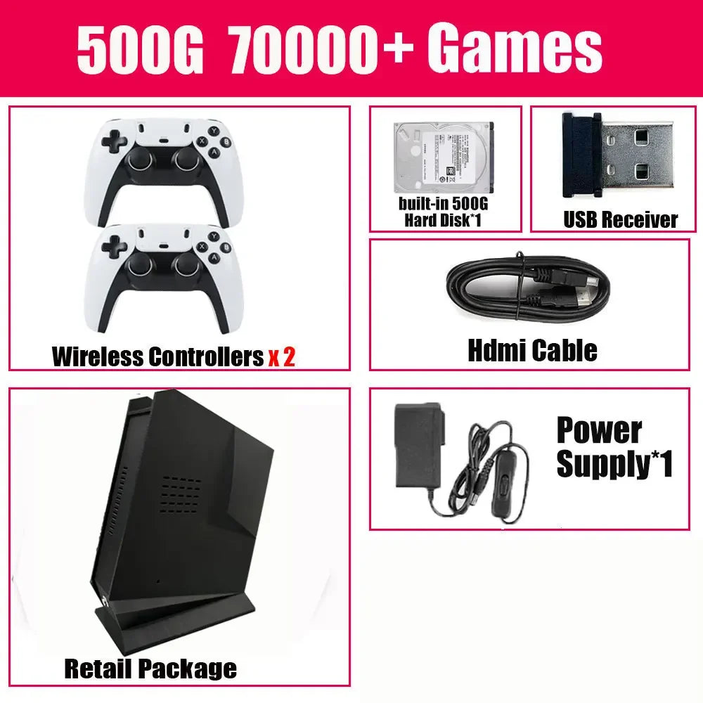 Batocera and Windows 11 Retro Game Box G3 Pro with 16GB RAM and 2TB HDD, featuring over 99,999 games. Compatible with PS2, PS3