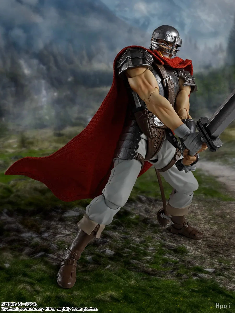 Original Bandai Anime Figure Berserk Guts S.H. Figuarts Action Figurine SHF Toys Model Collector Doll 16CM