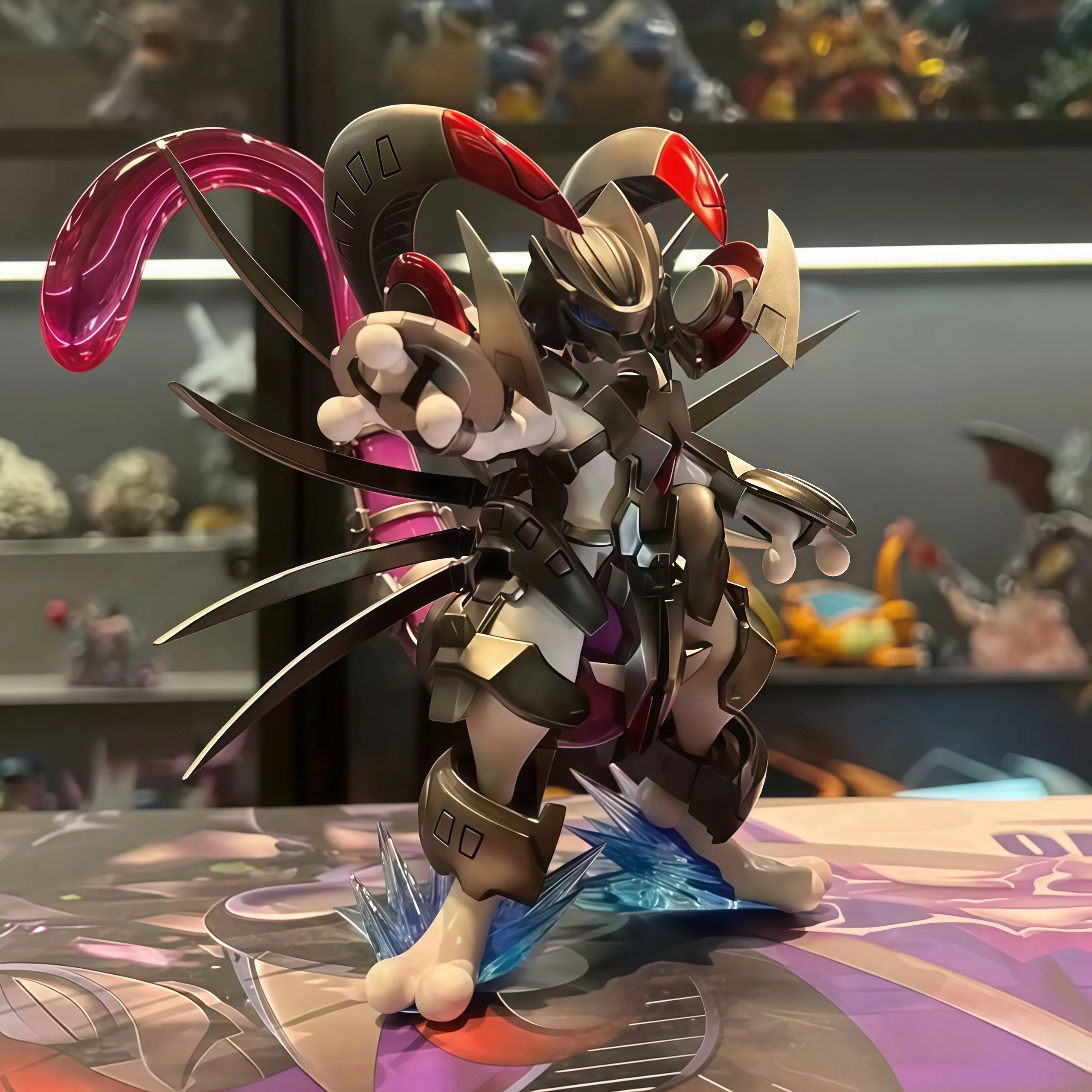 New Mewtwo Figure Armor Mewtwo Action Figures Pvc Statue Model Collection Desk Decoration Doll Toys Ornament Christmas Gifts
