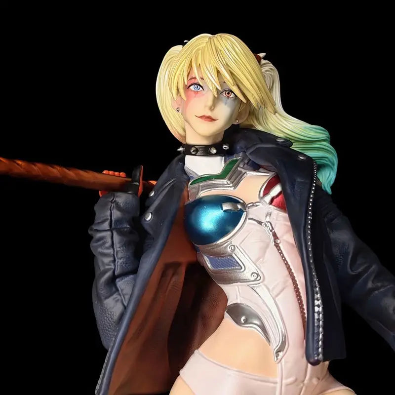 New Fanart 1/6 Harly Quinn Cos Asuka Anime Figure Slap Clown Girl Asuka Gk Statue Handmade Model Toy Gift