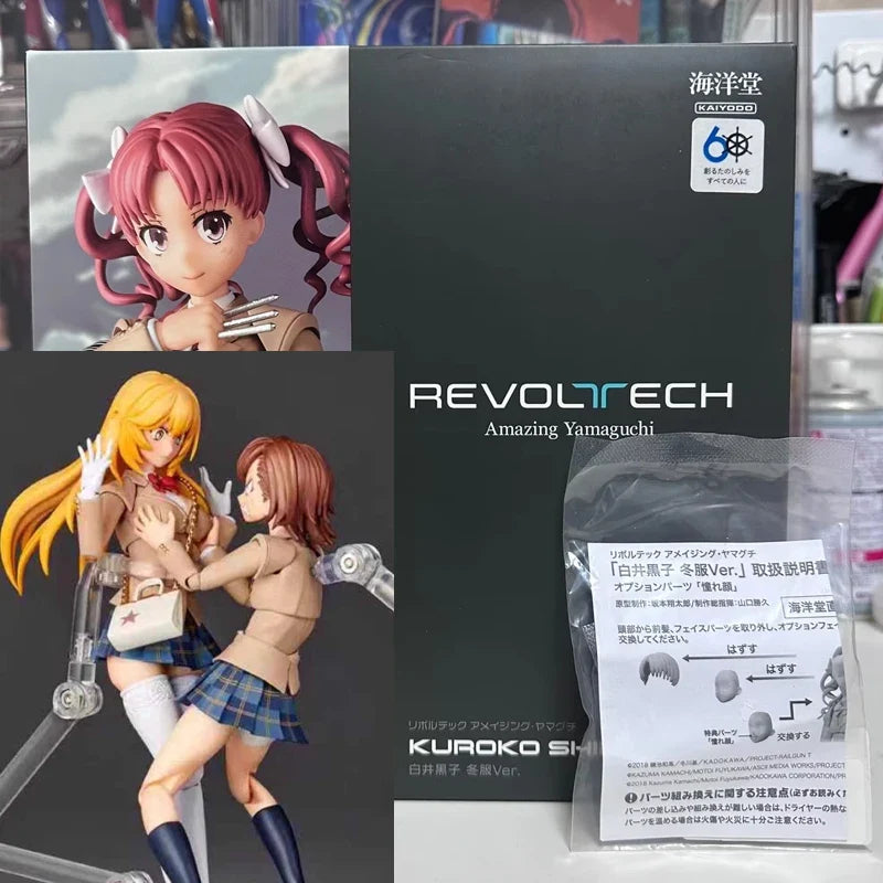 Kaiyodo Shokuhou Misaki Misaka Mikoto Shirai Kuroko Model Toys Revoltech AMAZING YAMAGUCHI To Aru Kagaku no Railgun In Stock
