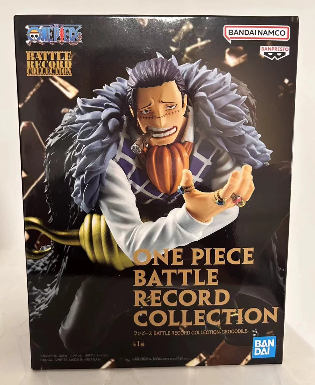 In Stock Original BANPRESTO BATTLE RECORD COLLECTION Crocodile Figure Anime One Piece Model Genuine Boxed Toy