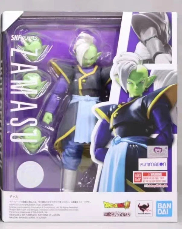 Genuine Bandai S.h.figuarts Dragon Ball Super Zamasu 14Cm Pvc Original Anime Action Figure Model Collector Ornament Toy Gift