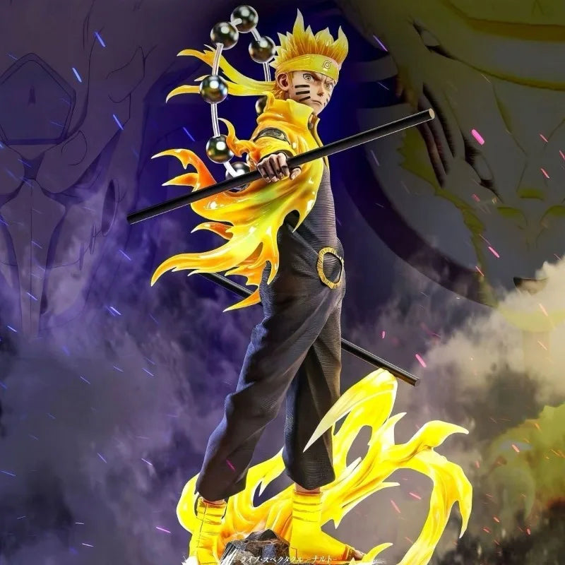 New Model Hypoxia Uzumaki Naruto Uchiha Sasuke Ninja GK Peripheral Ornaments Trendy Play Birthday Gift Anime Figure Model Doll