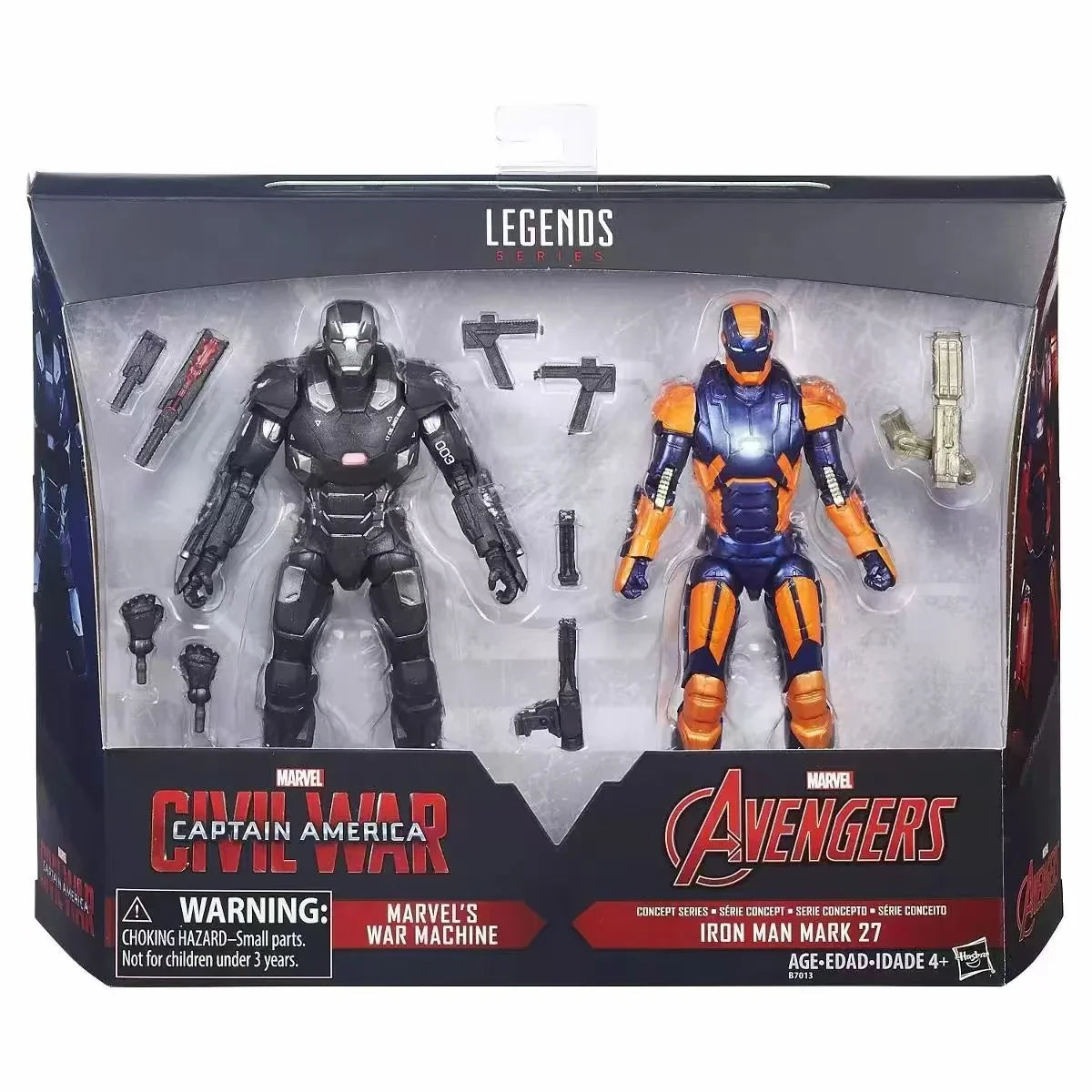 2pcs/set Legends Ironman Mark 27 & War Machine Figure Model Toys