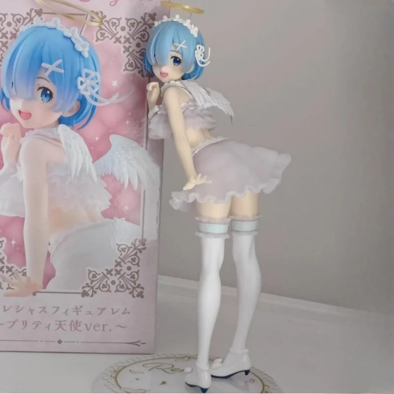 In Stock Taito Precious Figure Rem Pretty Tenshi Ver. Re:life in A Different World From Zero 23Cm Doll Anime Model Toys