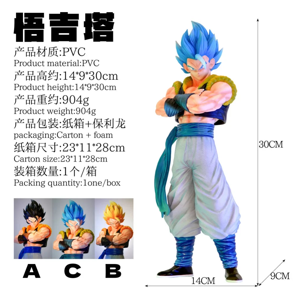 Dragon Ball Z JT Studio Gogeta & Vegito 30cm Articulated Figure Fully Painted Resin Collectible Statue, Posable Anime Model Gift