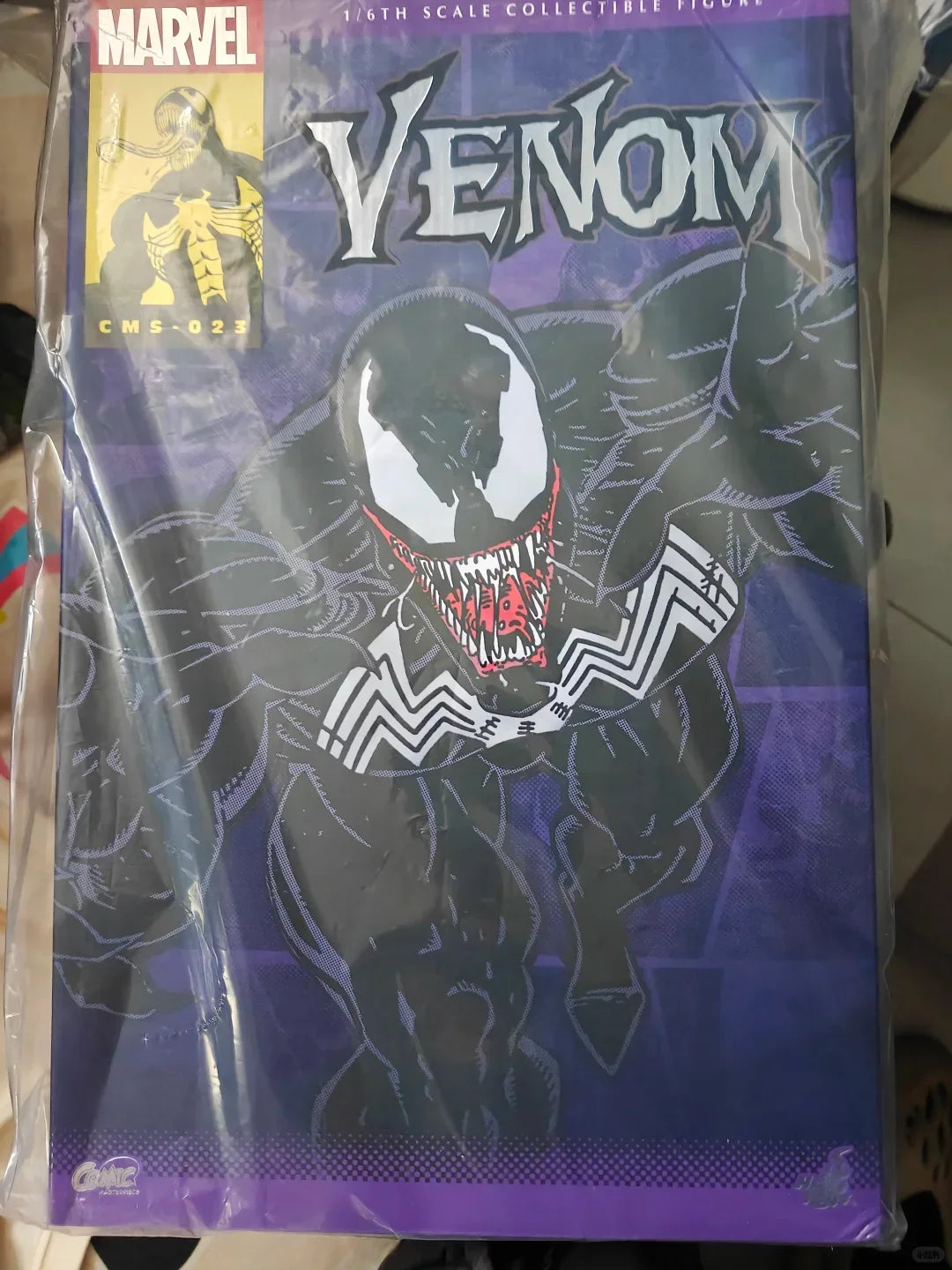 Original Hot Toys Marvel CMS023 Venom Manga Version 1：6 Action Figure Trendy Doll Desktop Ornament Collection Toy Boy Xmas Gift
