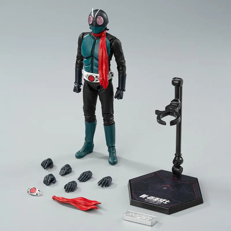 Zd Toys Authentic Classic Masked Rider 1 Hongo Takeshi Action Figure Light Up Eyes 20+ Articulated Joints Toy Gift For Boys