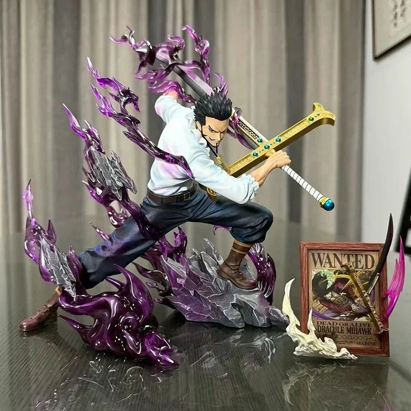 30cm One Piece Dracule Mihawk Figure One Piece Anime Figures Pvc Statue Desktop Ornament Collectible Model Toys For Kids Gifts