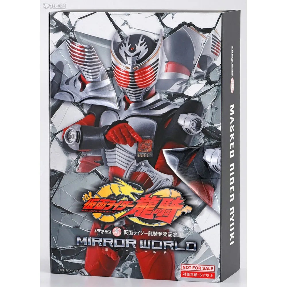 In Stock Bandai Original S.H.Figuarts Series Real Bone Carving Kamen Rider Ryuki Action Figure Collectible Model, a Gift for Kid