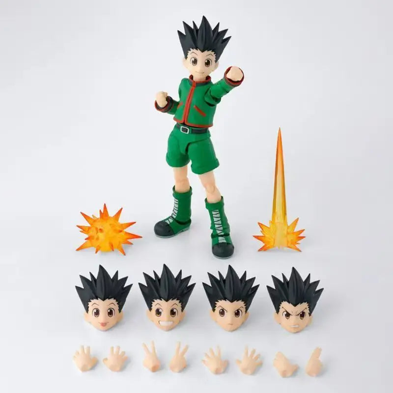 In Stock Bandai Shf Hunter X Hunter Gon Super Action Figure Finished Model Kit Anime Full Action Toy Gift For Kids