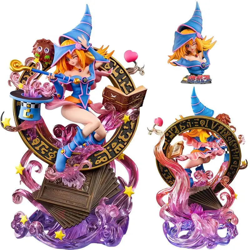 38cm Yu-Gi-Oh! Duel Monsters Dark Magician Girl Sexy Anime Figure Adult Collectible GK Action Model Doll for Toys Gifts