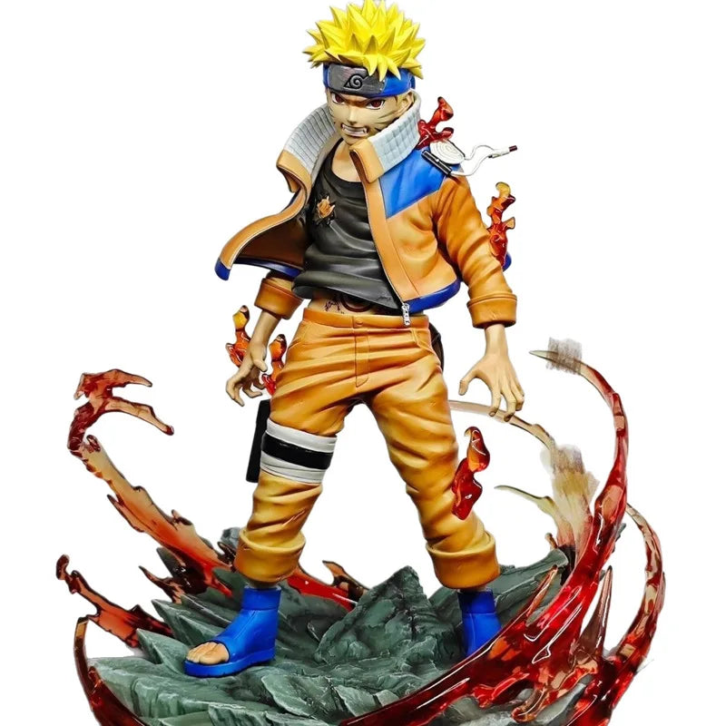 New Naruto Shippuden Premium Gk Nine-Tails Stand Alone Youth Series Naruto Uzumaki Interchangeable Head Collectible Figure Gift
