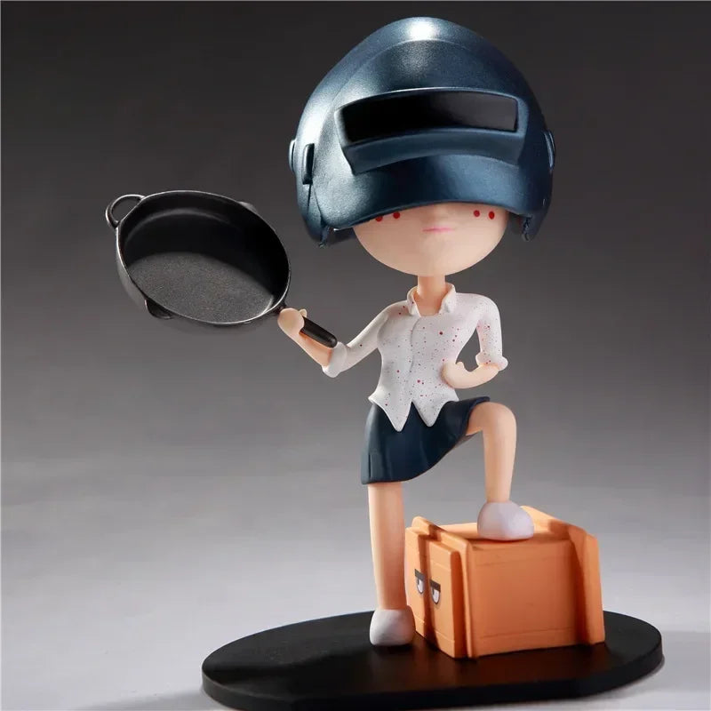 Pubg Action Figures 12cm Adventure Shoot Game Q Version Model Doll Peripherals Small Figures Manga Anime Action Gift Toys boys