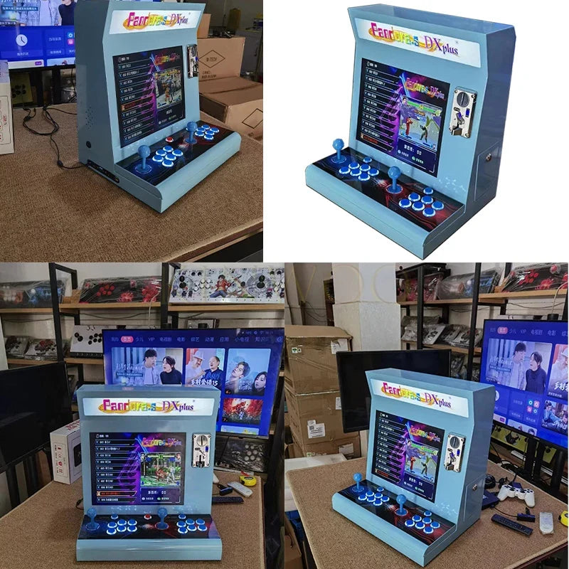 2024 17 Inch 3D Pandora SAGA DX Plus 20008 in 1 PCB Games Cabinet Joystick Button HDMI VGA Coin Slooter Arcade Console Bartop