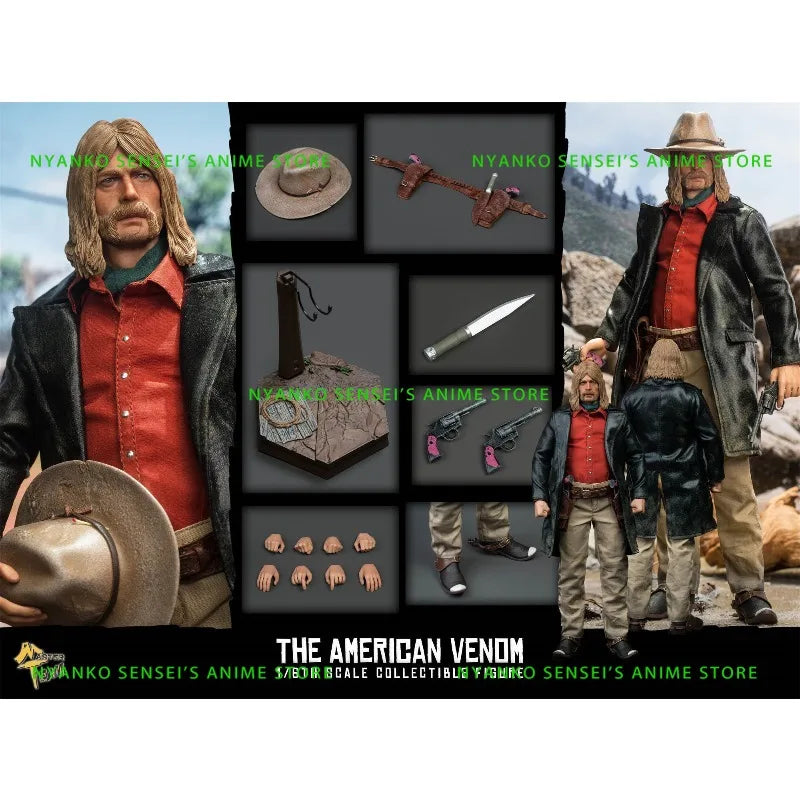 In Stock MTTOYS S014 Red Dead Redemption Micah Bell 1/6 Scale Action Figure Anime Models Toy Doll Gift Hobby Collectible
