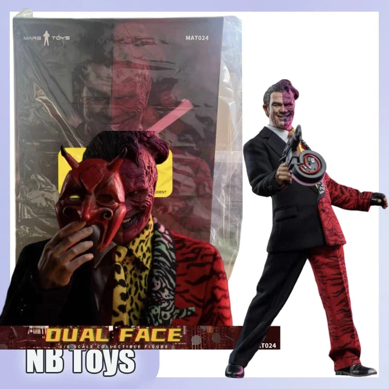 Mars Toys MAT024 1/6 Scale Collectible Double-sided Figure Classic Comic Super Villain Full Set 12inch Male Soldier Model